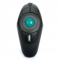 2.4 GHz Wireless dedo Hand Held Trackball Mouse com receptor USB - preto