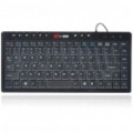 Verdadeiro MC Saite 87-chave Mini portátil USB teclado com fio (140 CM-cabo)