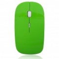 2.4 Mouse óptico de 1200DPI de Wireless GHz com receptor USB - verde + prata (2 * AAA)