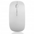 2.4 Mouse óptico de 1200DPI de Wireless GHz com receptor USB - branco + prata (2 * AAA)