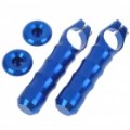 Moda bicicleta Bike alumínio Alloy Handlebar pega - azul (par)