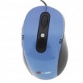 Mouse óptico de 800 DPI MCSaite USB 2.0 - preto + azul (120 CM-cabo)