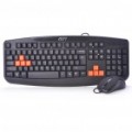 ST-506 PS/2 qualidade Gaming teclado impermeável com Optical Mouse (120 CM-cabo)