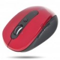 2.4 GHz Wireless 500/1000CPI mouse óptico com receptor - vermelho + preto (1x AA)