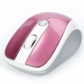 Genuíno Rapoo 3100 2,4 GHz sem fio 500/1000DPI USB mouse óptico com receptor - Pink (2 x AAA)