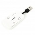 USB 2.0 leitor de cartão SD/Micro SD/MS/M2 - branco