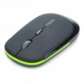 Genuíno Rapoo 3500 2.4 GHz Wireless 800/1600DPI USB Laser Mouse c / receptor - Black (1x AA)