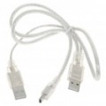 USB 2.0 Mini 5 pinosos para um macho Y-cabo de alimentação (62 CM)