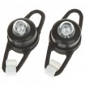 Luz 2-modo Colorful agarrado Bike luz chaveiros - Black (par / 2 x CR2032)