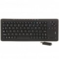 MC Saite Portable 2.4 GHz Wireless 78 teclas multimídia teclado com Touch Pad - preto (2xAAA)