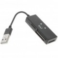 USB 2.0 leitor de cartão Multi-no-One Multi-in-One/M2/TF/MD/MS/MMC - preto (máx. 16 GB)