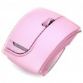 Fuhlen 2.4 GHz Wireless dobrável 1600DPI Arc Laser Mouse com receptor USB - rosa profundo (2 x AAA)