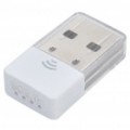 Ultra-Mini Nano USB 2.0 802.11n/b/g 150Mbps Wi-Fi/WLAN Wireless adaptador de rede - branco