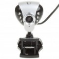 USB 2.0 1.3MP Eason Webcam c / microfone e 6-LED iluminado - prata