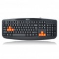 Durável 104-chave PS/2 teclado com fio Gaming (140 CM-cabo)