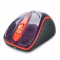 2.4 Mouse óptico Wireless GHz com receptor USB - roxo + preto (2 x AAA)