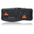 Durável 104-chave PS/2 com fio de jogo impermeável do teclado (130 CM-cabo)