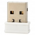 Ultra-Mini Nano USB 2.0 150Mbps 802.11 o adaptador de rede Wireless Wi-Fi/WLAN - branco