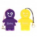 Kaston lindos menino e menina estilo USB 2.0 TF leitores de cartão - amarelo + roxo (par/máx. 32 GB)