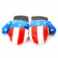 PU couro USA luvas de boxe com bandeira americana (par)