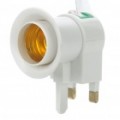 UK Plug adaptador de lâmpada E27 c / Switch (220V AC)