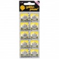 GoldenPower 1, 5V LR43 / AG12 de célula de baterias (Pack 10)