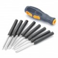 8-em-1 chave de fenda definida (4-Philips / 4 slots)