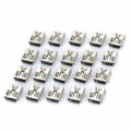 Mini USB 5 pinosos tipo FB SMT conector soquetes - prata (30V DC / 20-peça Pack)