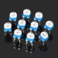 0.1 com 50V Horizontal 105 1 Ohm M azul & branco ajustável Resistor - azul + branco (10 peças)