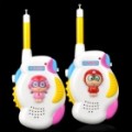 Cartoon cute feliz Superman estilo Walkie Talkie - branco + amarelo (3 x AA / par)