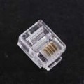 Conector de 4 pinosos telefone do RJ14 6P4C (100-Pack)