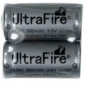 UltraFire 3.6 v 880mAh LC 16340 protegido 2-Pack de bateria CR123A