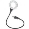 USB Powered flexível pescoço 18-LED Super brilhante branca luz lâmpada