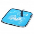 Elegante portátil Neoprene Square bolsa de Mouse Pad - azul + preto