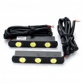 Auto Car 6W 900LM branco 3-LED Daytime Running Light (Pack de 2 peças)