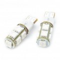 Lâmpadas T10 2W 110-lúmen 2-modo 9-5050SMD LED luz vermelha (DC 12V/par)