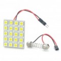 3.6W 20-SMD 5050 LED 240LM 3000-3500K quente branco luz emissor para carro