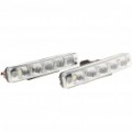 Auto Car 5W lúmen 400-Lumen 5-LED Daytime Running luz branca (DC 12 ~ 24V/par)