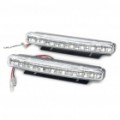 Auto Car 9.6W 7500K 12, 000MCD 8-LED Daytime Running luz branca (DC 12/par)