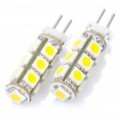 G4 2,6 com saída 195-Lumen 13-5050 SMD LED quente branco carro luzes (DC 12V / par)