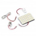 T10 / SV85 / BA9S 16W 12000K 1280-lúmen 32-5630 SMD LED branco carro luz lâmpada interior (DC 12V)