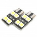 T10 2W 6500K 112-Lumen 8 x 5050 SMD LED branco luz lâmpadas para carro (12V / par)