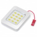 6W 8000K 280-lúmen 12-LED branco luz carro Dome Lamp com / T10 / conectores SV85 (DC 12V)