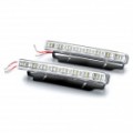 4W lúmen 300LM branco 8-LED Lamp de carro Daytime Running Light (C.C. 12V / par)