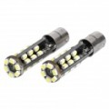 BA9S 3W 6500K 240-lúmen 30-3020 SMD LED branco luz carro luzes (DC 12 ~ 18V / par)