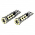 T10 3W 6500K 240-lúmen 30-3020 SMD LED branco luz carro luzes (DC 12 ~ 18V / par)