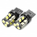 7443 / 7440 / T20 3.8W lâmpadas de carro luz 6500K 266-lúmen 19-5050 SMD LED branco (DC 12V / par)