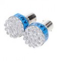 Carro volante azul luz DC12V 19-LED (2-Pack) o invólucro metálico/transparente