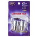 3W 12V 6-LED azul luz carro freio sinal lâmpadas (2-Pack)