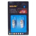 T10 0.75W 12V azul claro 5-LED carro passando sinal lâmpada - branco (2-Pack)